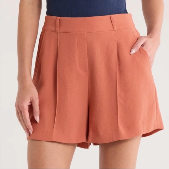 Spanx 1X Shorts Crepe 6” Short pullon pockets belt loops in Sedona NWT